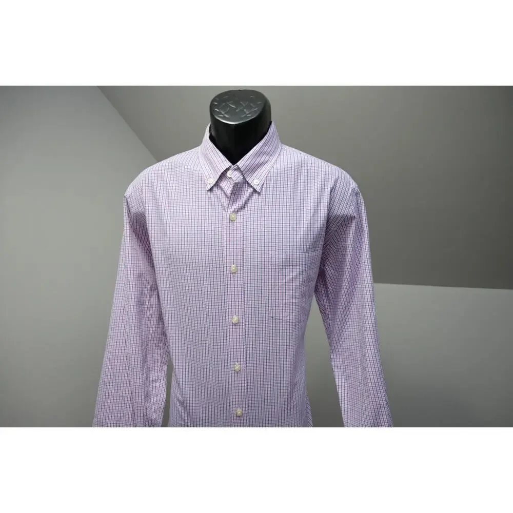 J Crew Dress Shirt Classic Fit‎ Casual Plaid Button Up Long Sleeve Mens Sz Large
